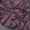 Semi Raw Silk Dark Purple Floral Printed Saree