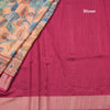 Tussar Peach Floral Printed Saree