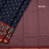 Tussar Navy Blue Printed Saree