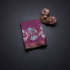 Tussar Dark Pink Floral Printed Saree
