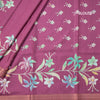 Tussar Dark Pink Floral Printed Saree