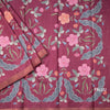 Tussar Dark Pink Floral Printed Saree 02