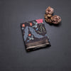 Tussar Black Floral Printed Saree