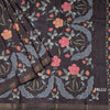 Tussar Black Floral Printed Saree