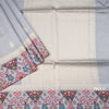 Raw Silk Grey Saree With Zari Buttas On The Body