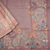 Semi Linen Light Brown Printed Saree
