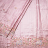 Fancy Silk Rose Pink Traditional Thread Work Saree