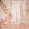 Fancy Silk Light Copper Stylish Thread Work Saree