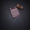 Tussar Purple Saree With Zari Buttas And Printed Border