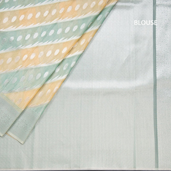 Tissue Multi Colour Zari Worked Saree