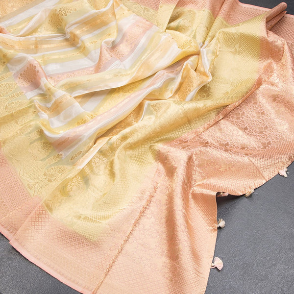 Tissue Banaras Multi Colour Zari Worked Saree