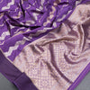 Mashru Silk Dark Purple Zari Worked Saree