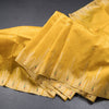 Raw Silk Mango Yellow Saree With Zari Buttas And Temple Border