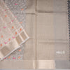 Kota Cream Thread Work Saree With Zari Border