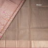 Kota Light Pink Thread Work Saree With Zari Border