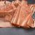 Tissue Kota Orange Thread Work Saree With Zari Border