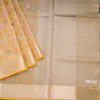 Tissue Kota Yellow Thread Work Saree With Zari Border