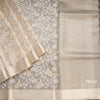 Tissue Kota Cream Thread Work Saree With Zari Border