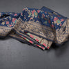 Banaras Navy Blue Floral Zari Worked Saree