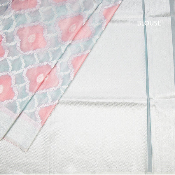 Organza Multi Colour Zari Worked Saree 02