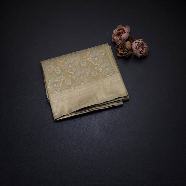 Banaras Very Light Green Zari Worked Saree