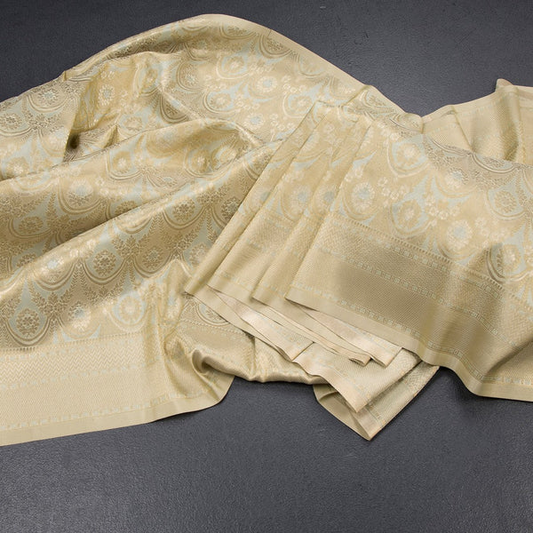 Banaras Very Light Green Zari Worked Saree