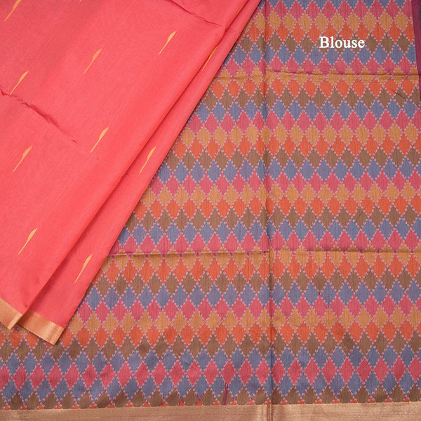 Raw Silk Red Saree With Malli Moggu Design And Ribbon Border
