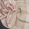 Raw Silk Light Brown Printed With Zari Work Saree