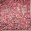 Raw Silk Reddish Pink Kalamkari Printed Saree And Zari With Chamki Border