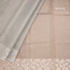 Tissue Kota Sky Blue Zari Worked Saree With Gota Work