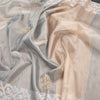 Tissue Kota Sky Blue Zari Worked Saree With Gota Work
