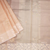 Tissue Kota Peach Zari Worked Saree With Gota Work