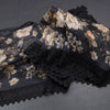 Linen Black Floral Printed Saree With Cut Work Border