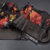 Linen Black Floral Printed Saree With Zari Border 02