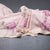 Raw Silk Onion Pink Floral Printed Saree With Ribbon Border