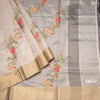 Tissue Kota Gold Thread Embroidered Saree With Zari Border