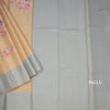 Raw Silk Mustard Yellow Stripes Printed Saree With Zari Checks Border