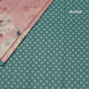 Semi Raw Silk Onion Pink Floral Printed Saree With Ribbon Border
