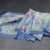 Semi Raw Silk Sky Blue Floral Printed Saree With Ribbon Border