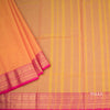 Chettinad Cotton Shot Colour Plain Saree With Zari Border With Blouse