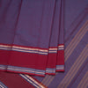 Chettinad Cotton Shot Colour Striped Saree With Maroon Border Without Blouse