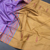 Vaazhai Naar Lavender Saree With Thread Buttas And Contrast Pallu