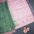 Vaazhai Naar Mehandi Green Saree With Thread Buttas And Contrast Pallu 02