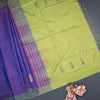 Vaazhai Naar Purple Saree With Thread Buttas And Contrast Pallu 02