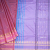 Vaazhai Naar Shot Colour Saree With Thread Buttas And Contrast Pallu