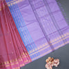 Vaazhai Naar Shot Colour Saree With Thread Buttas And Contrast Pallu