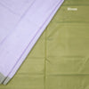 Vaazhai Naar Light Lavender Saree With Thread Buttas And Contrast Pallu