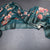 Semi Linen Peacock Green Floral Printed Saree With Zari Border