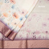 Kota Cream Floral Printed Saree With Zari Border