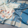 Kota Cream Floral Printed Saree With Zari Border 02